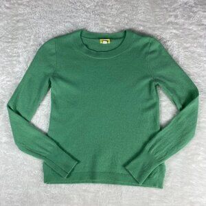 J Crew 100% Cashmere Sweater Women’s XS Green Very Soft Preppy